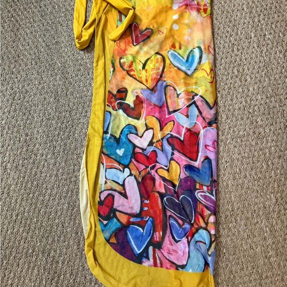 One piece bathing suit & sarong New Heart‎ Print Swimsuit and Sarong Set plus 4X - Picture 5 of 9
